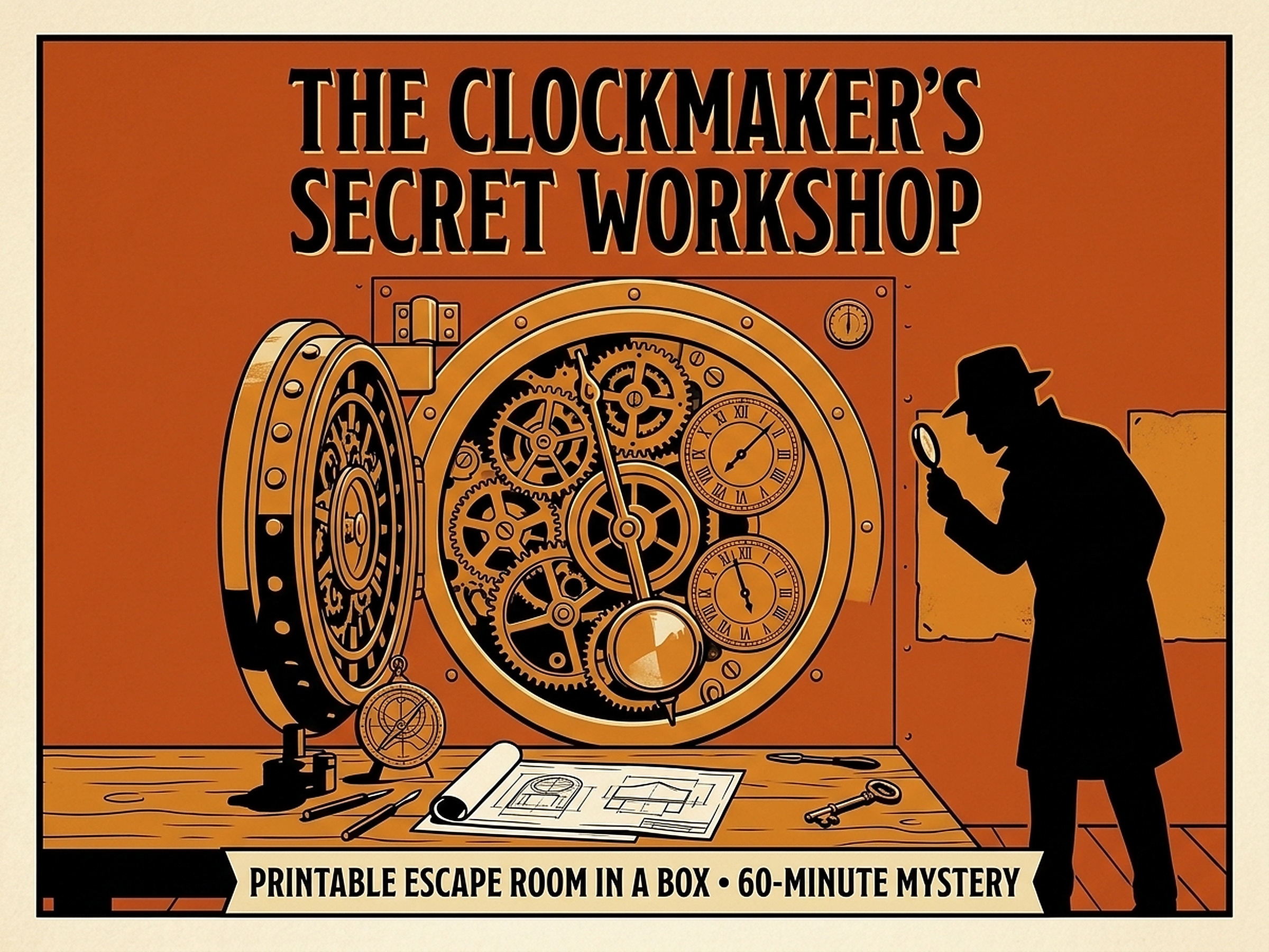 The Clockmaker's Secret Workshop Escape Room Kit